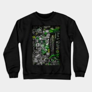 Street Green Graffiti Tag Art NYC Crewneck Sweatshirt